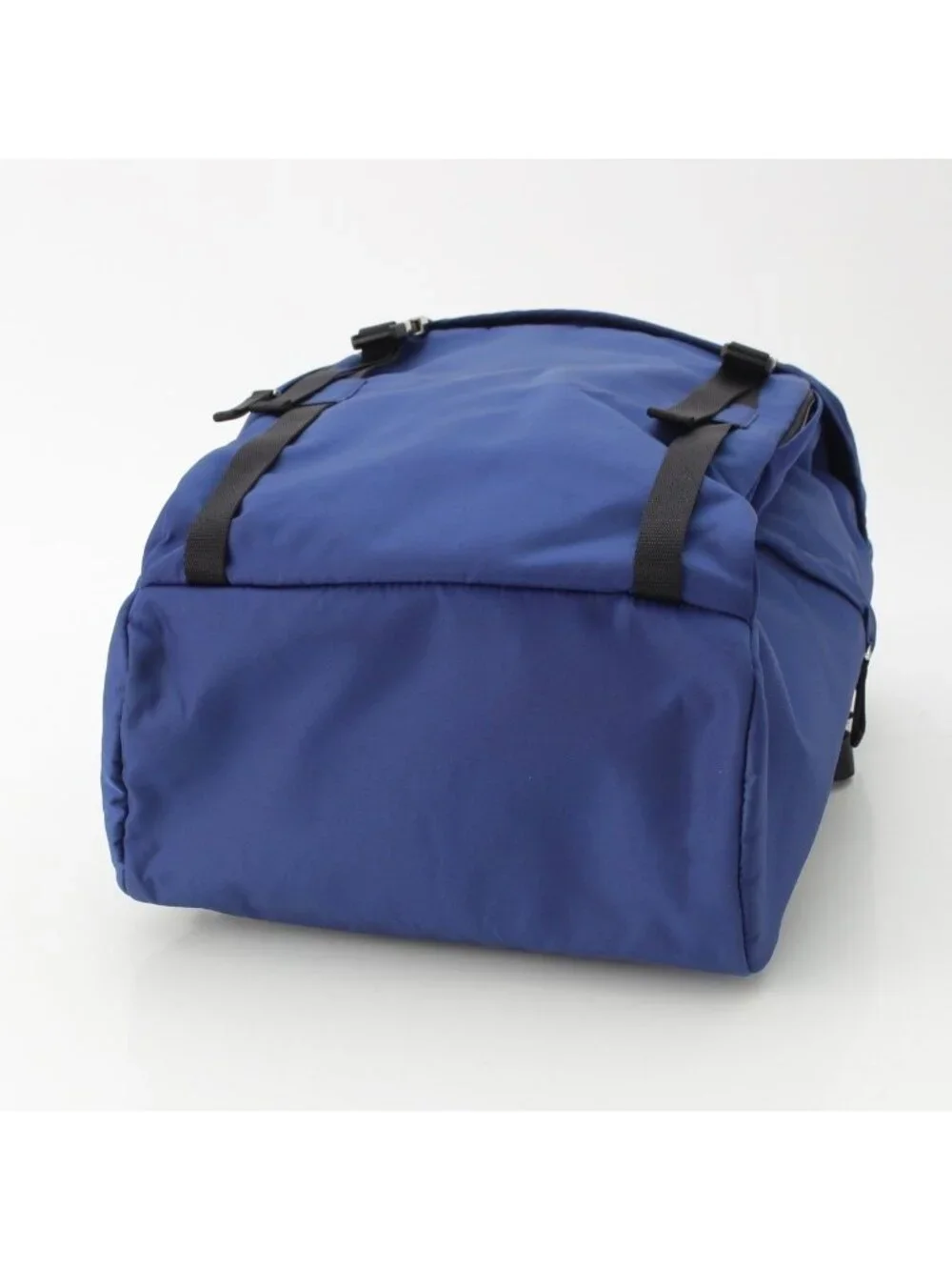 Prada Nylon Triangle Logo Backpack Blue